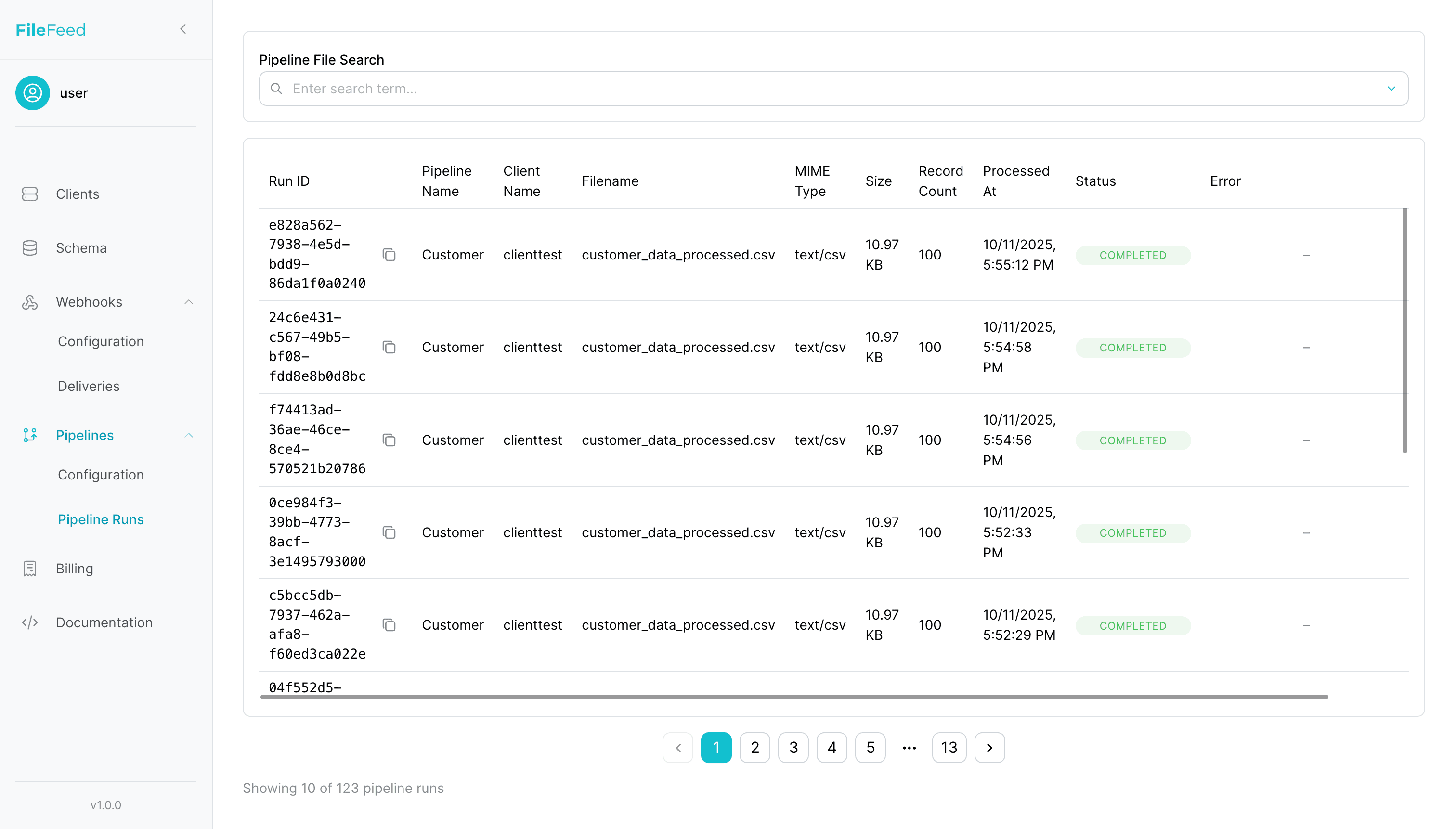 Step 6 · Monitor Pipeline Runs & Search trough files